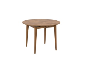 Masa dining extensibila maro deschis din lemn 100(131) cm Vina The Home Collection