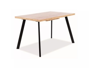 Masa dining extensibila maro din metal 80x120(160) cm Brick The Home Collection