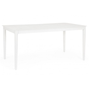 Masa dining exterior alba din metal 90x160 cm Nebula Bizzotto