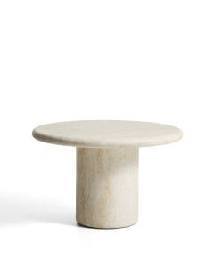 Masa dining exterior crem din piatra 120 cm Drasi Kave Home