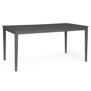 Masa dining exterior gri antracit din metal 90x160 cm Nebula Bizzotto