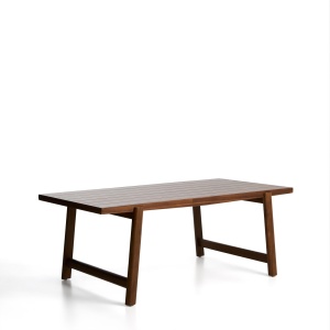 Masa dining exterior maro din lemn 100x200 cm Itani Kave Home