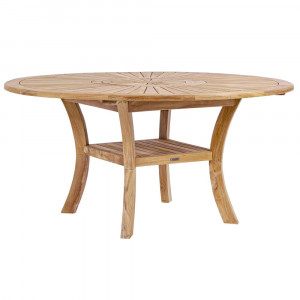 Masa dining exterior maro din lemn 155 cm Maryland Bizzotto