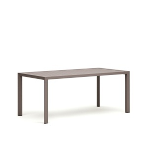 Masa dining exterior maro din metal 90x180 cm Culip Kave Home