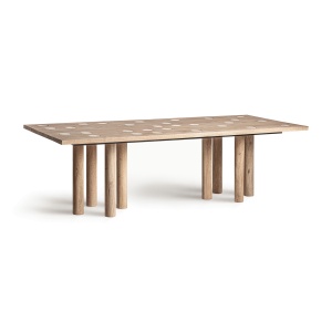 Masa dining maro deschis din lemn 110x250 cm Jaquard Vical Home