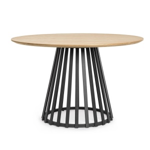 Masa dining maro/neagra din metal 120 cm Cillian Bizzotto