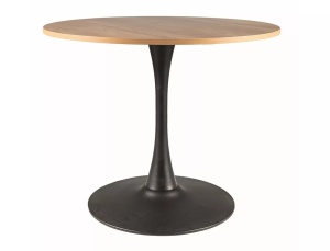 Masa dining maro/neagra din metal 90 cm Amadeo II The Home Collection