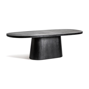 Masa dining neagra din lemn 105x250 cm Nauen Vical Home