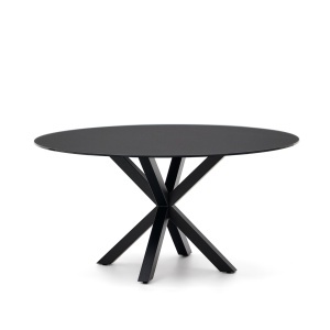 Masa dining neagra din metal 150 cm Argo Kave Home