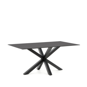 Masa dining neagra din metal 160x90 cm Argo Kave Home