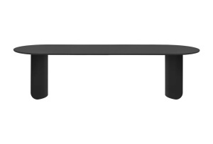 Masa dining neagra din metal 95x280 cm Plateau FEST