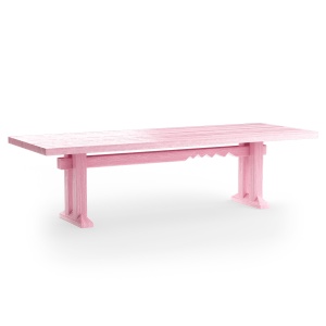 Masa dining roz din lemn 100x280 cm Forma HKliving
