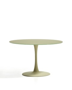 Masa dining verde din sticla 120 cm Vedira Kave Home