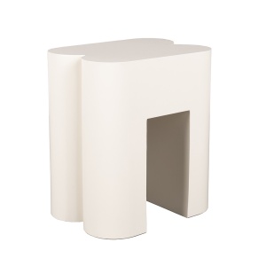 Masa laterala bej din metal 40 cm Shape Zuiver