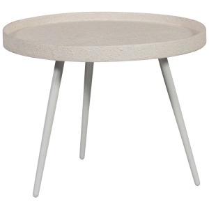 Masa laterala crem din metal 58 cm Bounds Woood