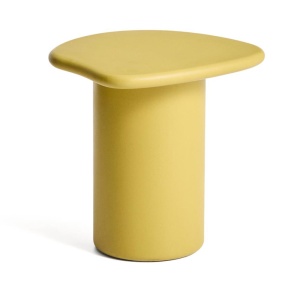 Masa laterala exterior galbena din ciment 47x48 cm Macarella Kave Home