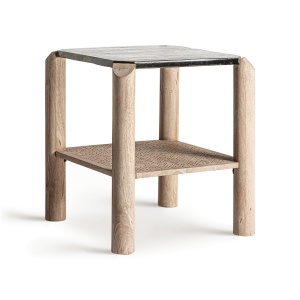 Masa laterala maro din lemn 61x61 cm Jacquard Vical Home