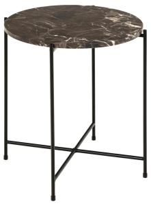 Masa laterala maro/neagra din marmura 42 cm Avila Actona Company