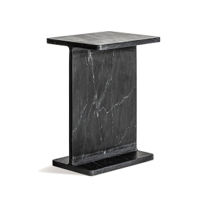Masa laterala neagra din marmura 30x38 cm Marquina Vical Home