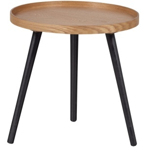 Masa laterala neagra/maro din lemn 45 cm Mesa Woood