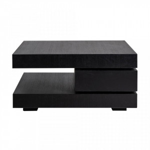 Masuta de cafea neagra din lemn 90x90 cm Oakura Richmond Interiors