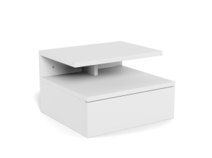 Noptiera alba pentru perete Ashlan Quiet Object