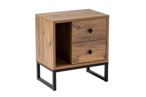 Noptiera maro/neagra din metal Glimmer The Home Collection