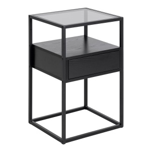 Noptiera neagra din metal Randolf Quiet Object