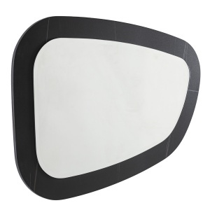 Oglinda asimetrica neagra din ceramica 51x74 cm Connect Thai Natura