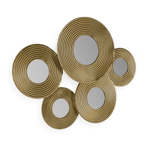 Oglinda aurie din metal 68x86 cm Andora Thai Natura
