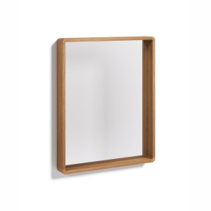 Oglinda dreptunghiulara maro din lemn 65x80 cm Kuveni Kave Home