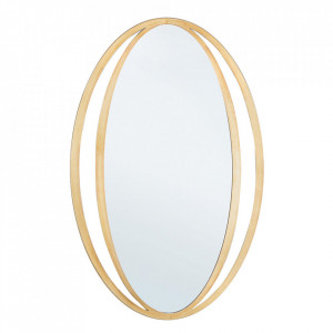 Oglinda ovala aurie din metal 51x80 cm Nabila Bizzotto