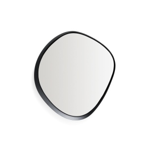 Oglinda ovala neagra din metal 68x75 cm Tebel Kave Home