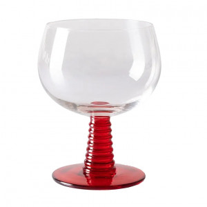 Pahar pentru vin rosu din sticla 10x12 cm Swirl HK Living