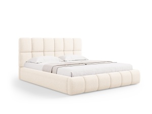Pat bej deschis din textil 180x200 cm Bellis Micadoni