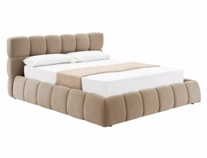 Pat bej din catifea 140x200 cm Parma The Home Collection