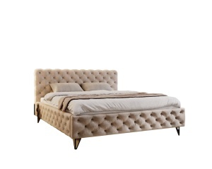 Pat bej din textil 160x200 cm Sire FURPOL