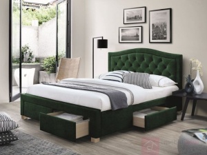 Pat din catifea verde 165x217 cm Electra The Home Collection