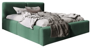 Pat verde din textil 180x200 cm Rosalie FURPOL