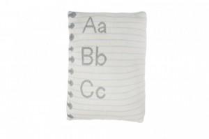 Perna decorativa dreptunghiulara bej din bumbac pentru copii 30x45 cm Notebook Lorena Canals