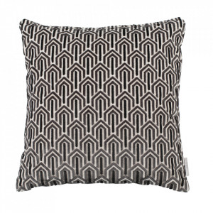 Perna decorativa neagra din viscoza si poliester 45x45 cm Beverly Zuiver