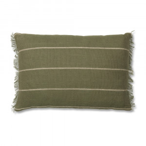 Perna dreptunghiulara verde oliv din fibre naturale 40x60 cm Calm Ferm Living