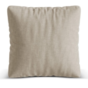 Perna patrata bej deschis din textil 40x40 cm Martina Micadoni