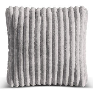 Perna patrata gri deschis din catifea 40x40 cm Martina Corduroy Micadoni