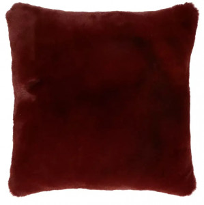 Perna patrata rosie din poliester si fibre acrilice 45x45 cm Fluf Pomax