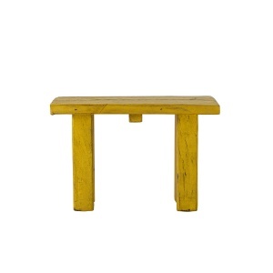 Piedestal galben din lemn 24 cm Porir Creative Collection