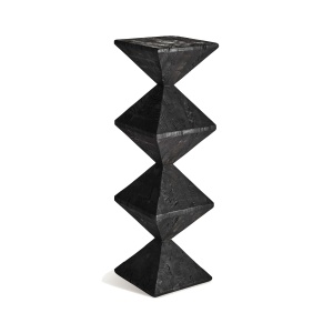 Piedestal negru din lemn 116 cm Vievy Vical Home
