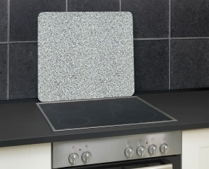 Placa protectie plita multicolora din sticla 50x56 cm Granite Wenko