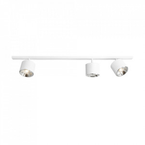 Plafoniera alba din metal cu 3 becuri Bot Quiet Object
