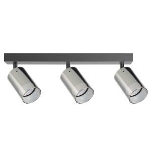 Plafoniera cu 3 spoturi neagra din metal Ren Zuma Line